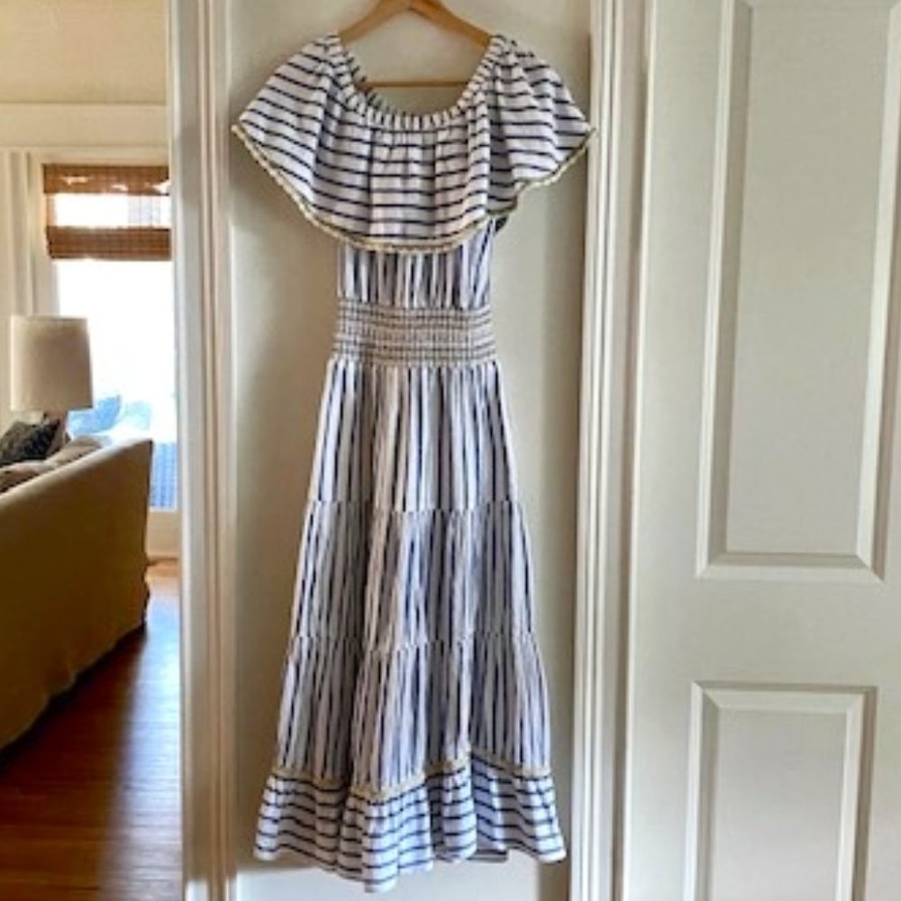 Calypso St Barth Chrisette Smocked Midi Dress